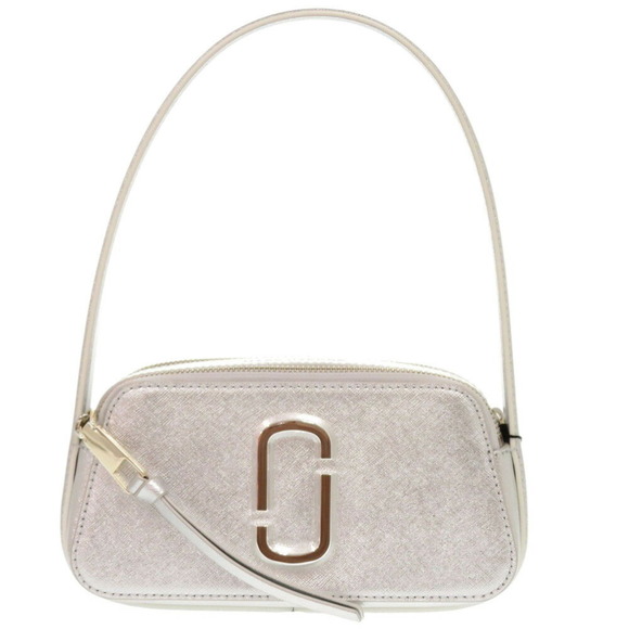 Marc Jacobs Metallic Slingshot Leather Silver Bag 0835MARC JACOBS - Picture 1 of 10